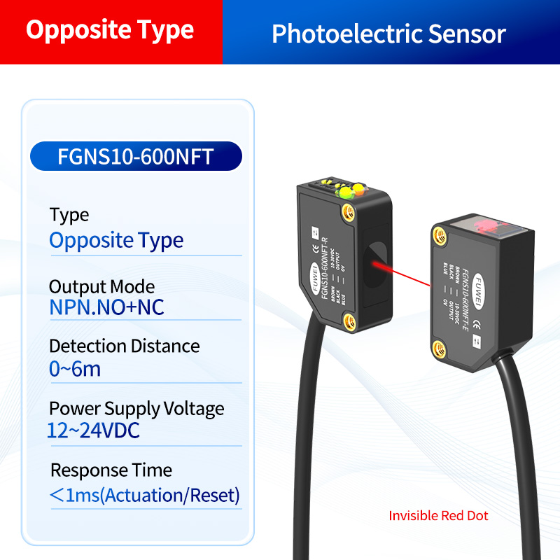 Fotoelektromos érzékelő igazítása FGNS10-600NFT: Pontos érzékelés, biztonságos és stabil az ipar számára